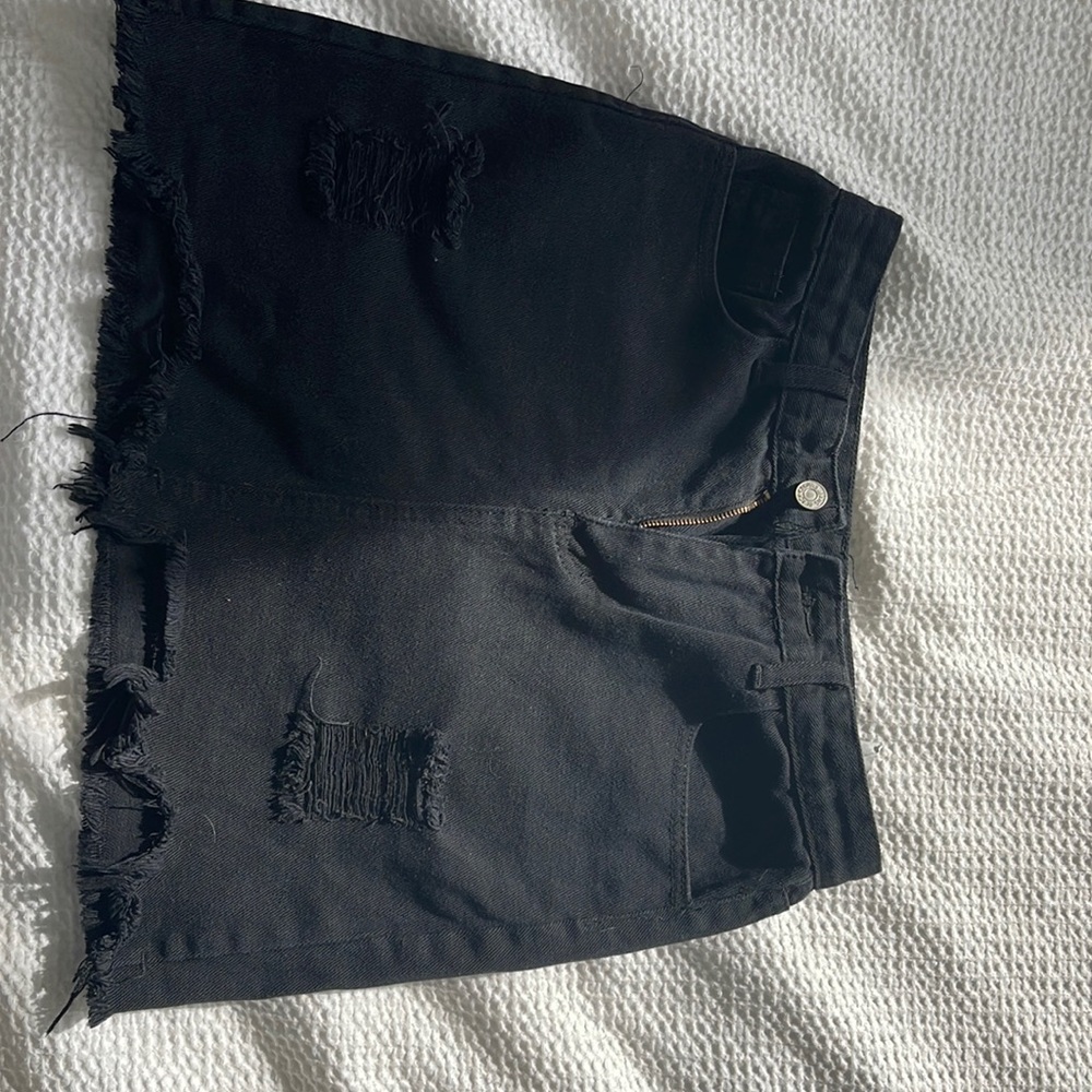 Black mini skirt